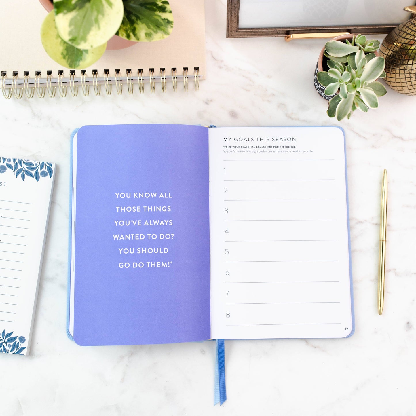 Fresh Start Daily Goal Planner | Hydrangea Casebound