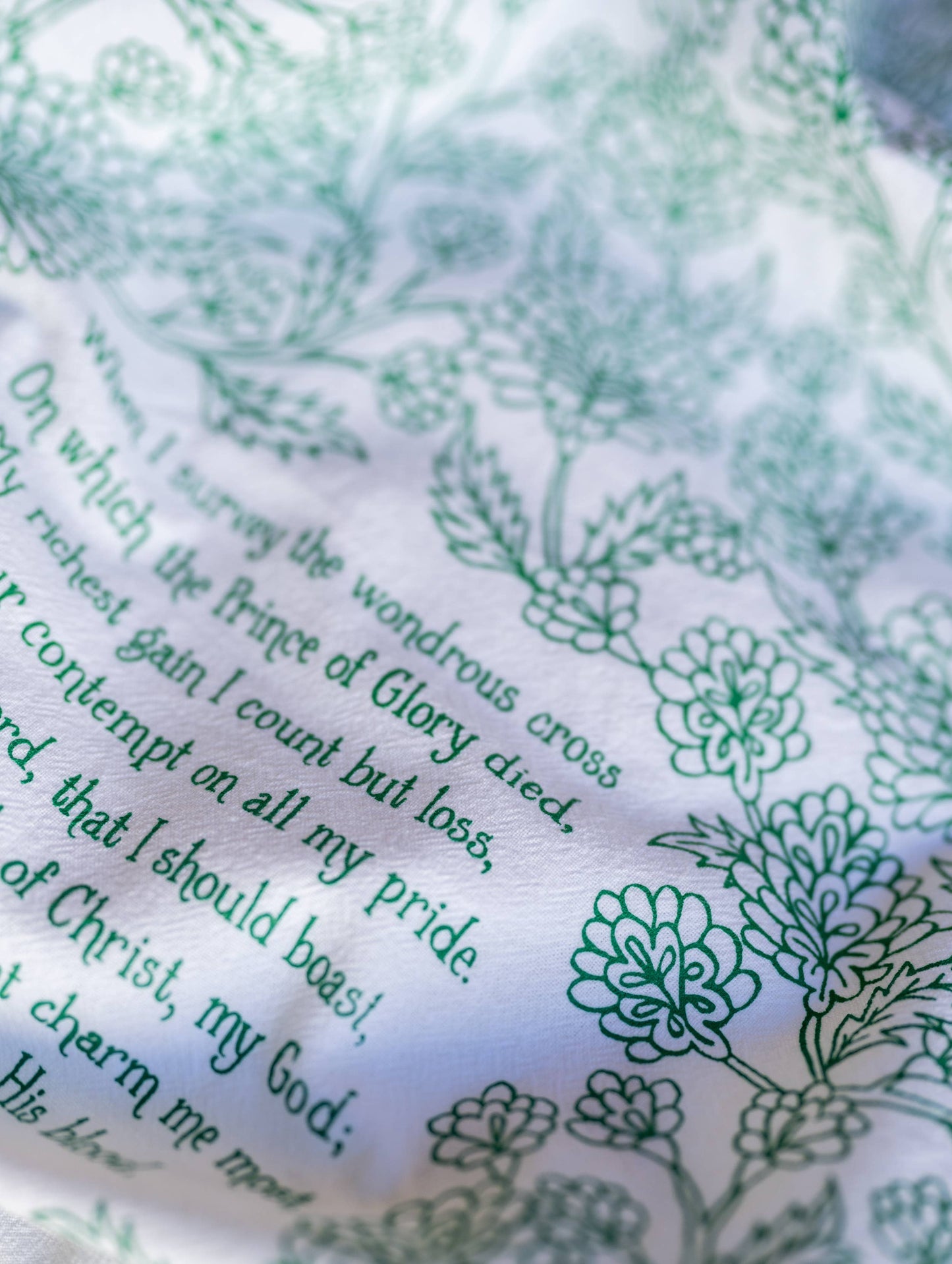 When I Survey the Wondrous Cross Hymn Tea Towel