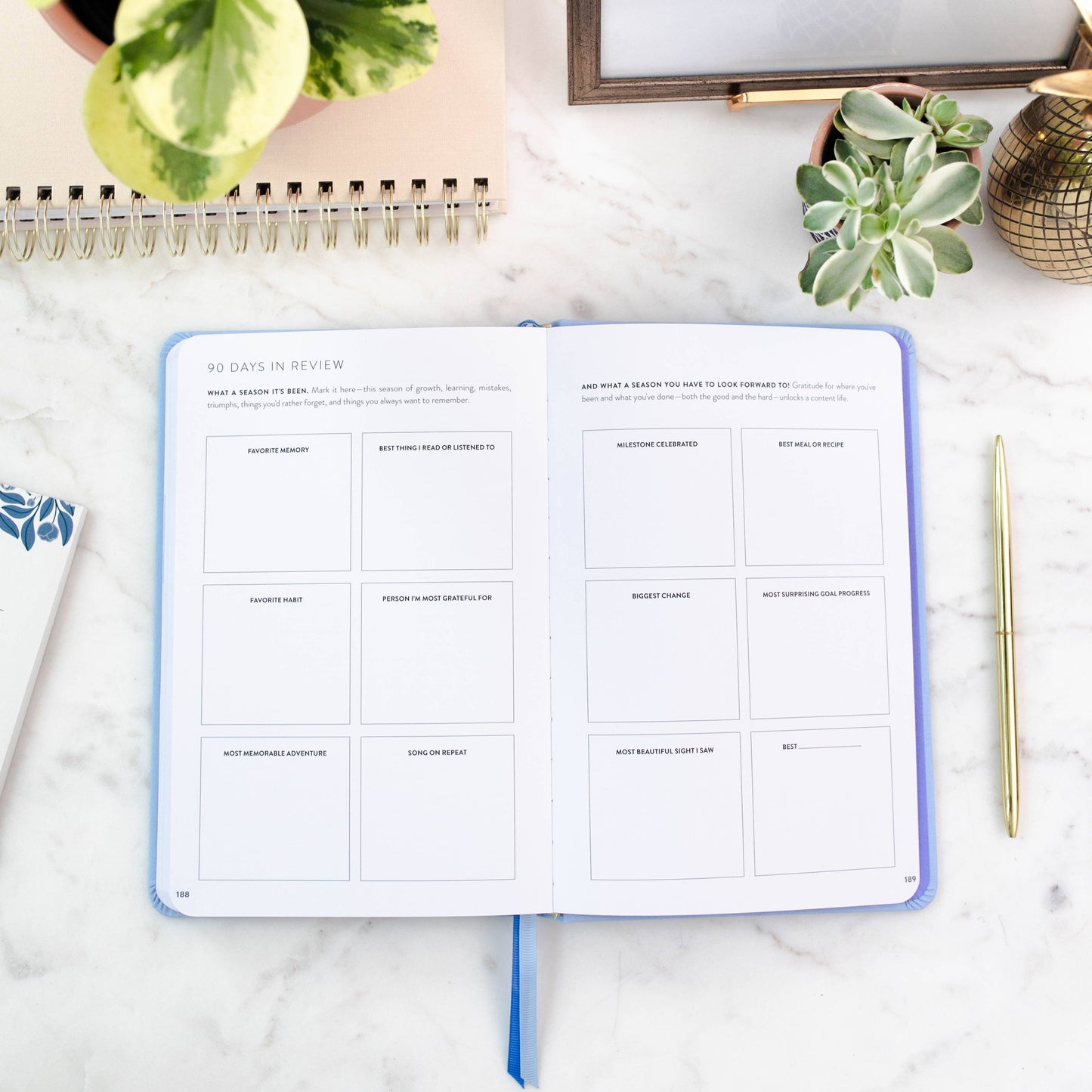 Fresh Start Daily Goal Planner | Hydrangea Casebound
