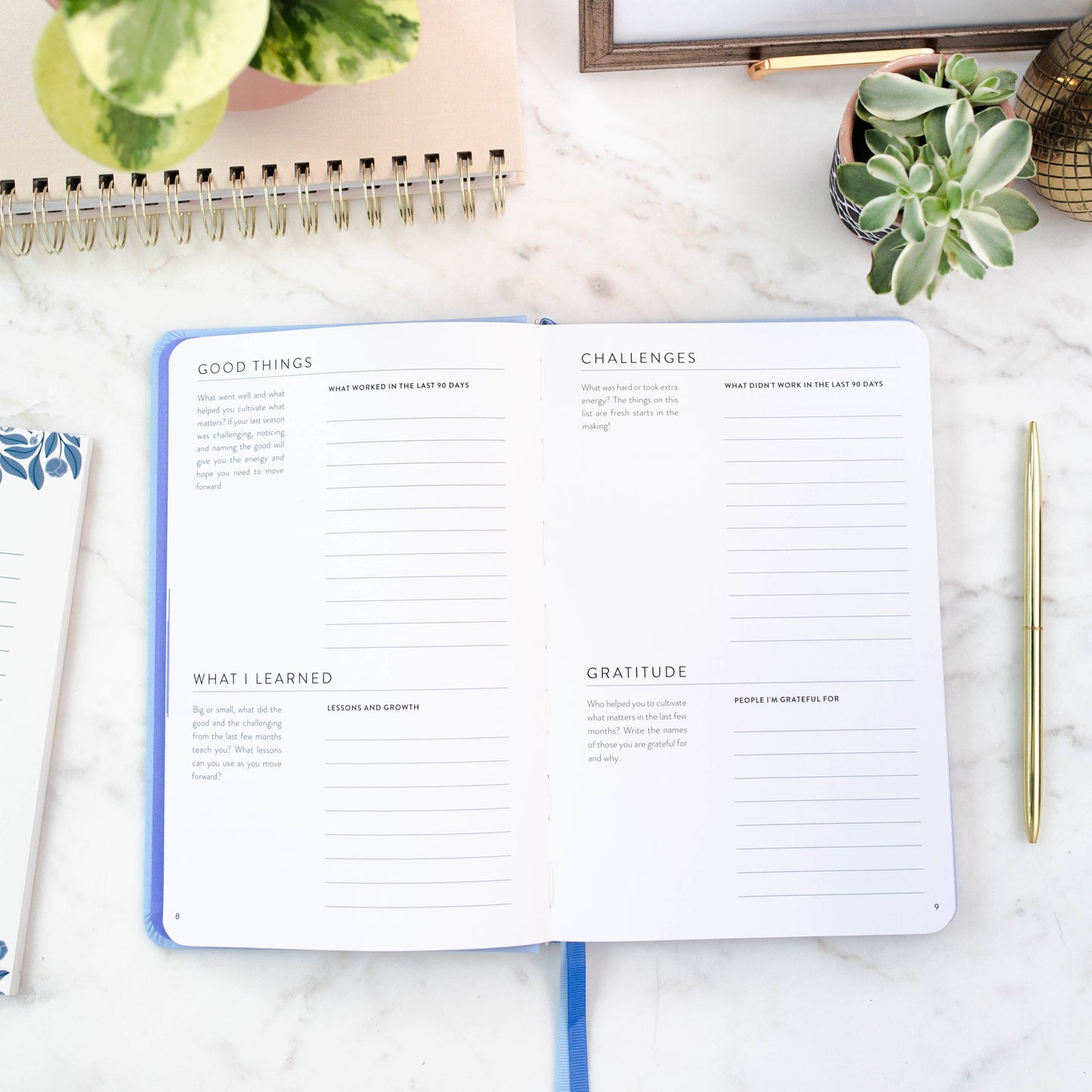 Fresh Start Daily Goal Planner | Hydrangea Casebound