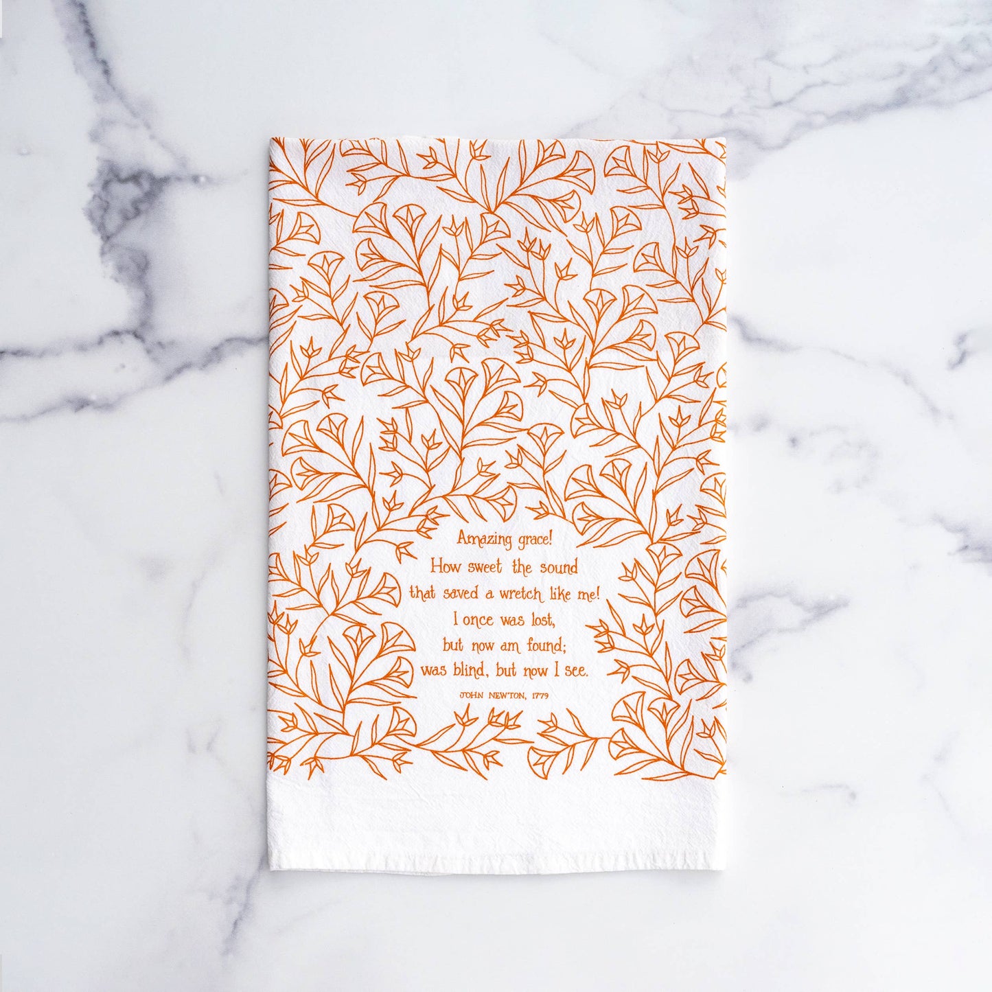 Amazing Grace Hymn Tea Towel — 24"x20"