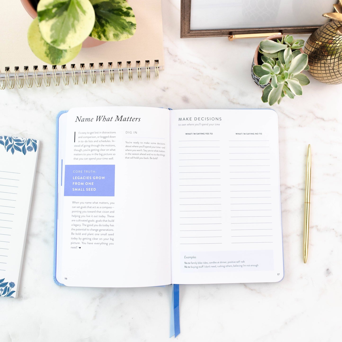 Fresh Start Daily Goal Planner | Hydrangea Casebound
