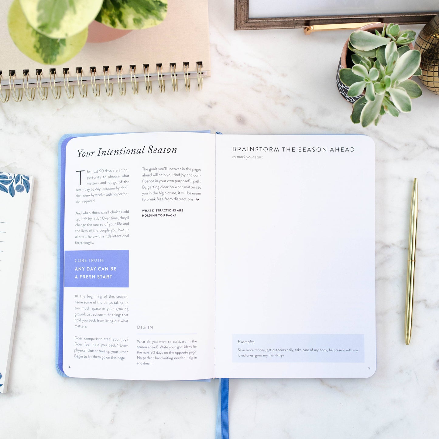 Fresh Start Daily Goal Planner | Hydrangea Casebound