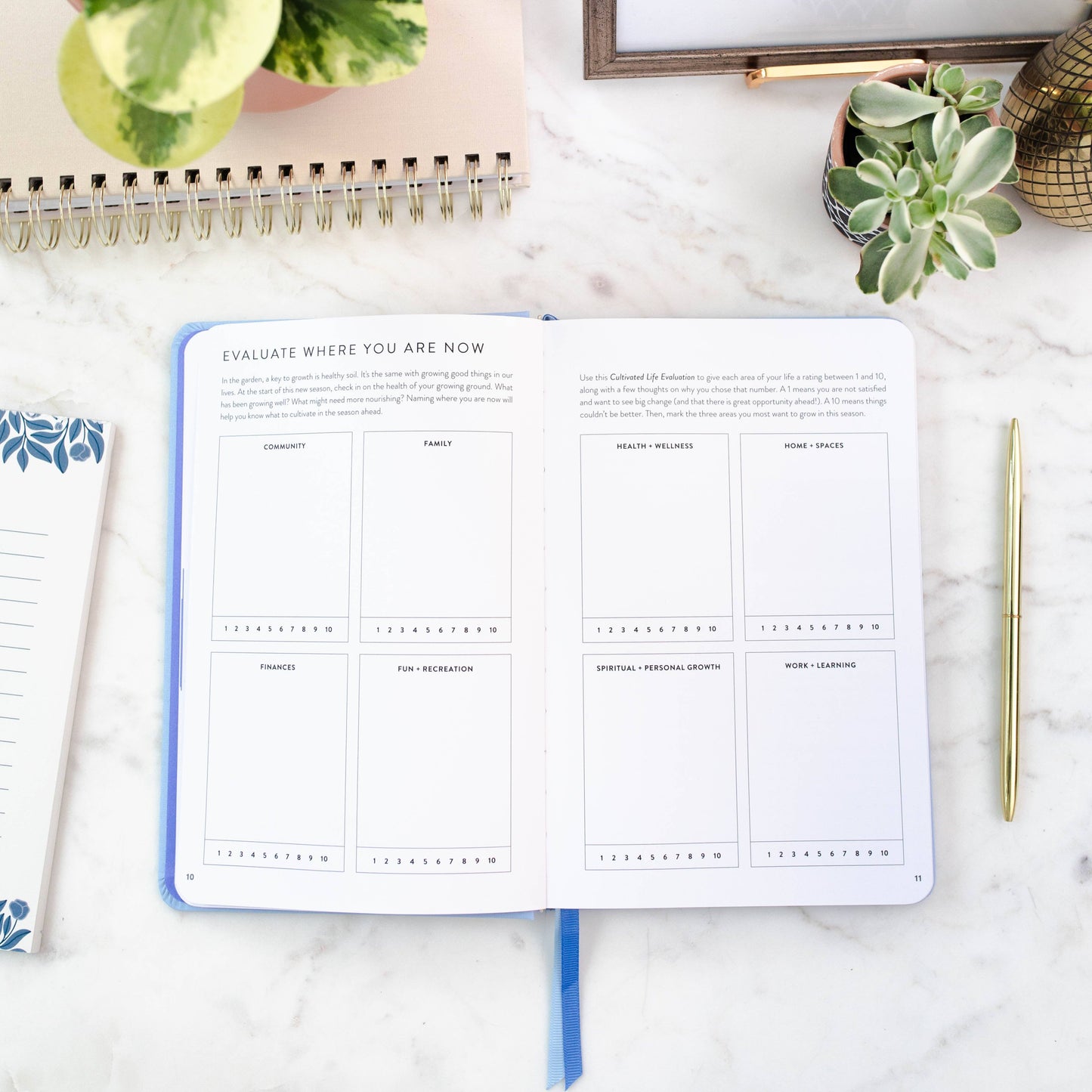 Fresh Start Daily Goal Planner | Hydrangea Casebound