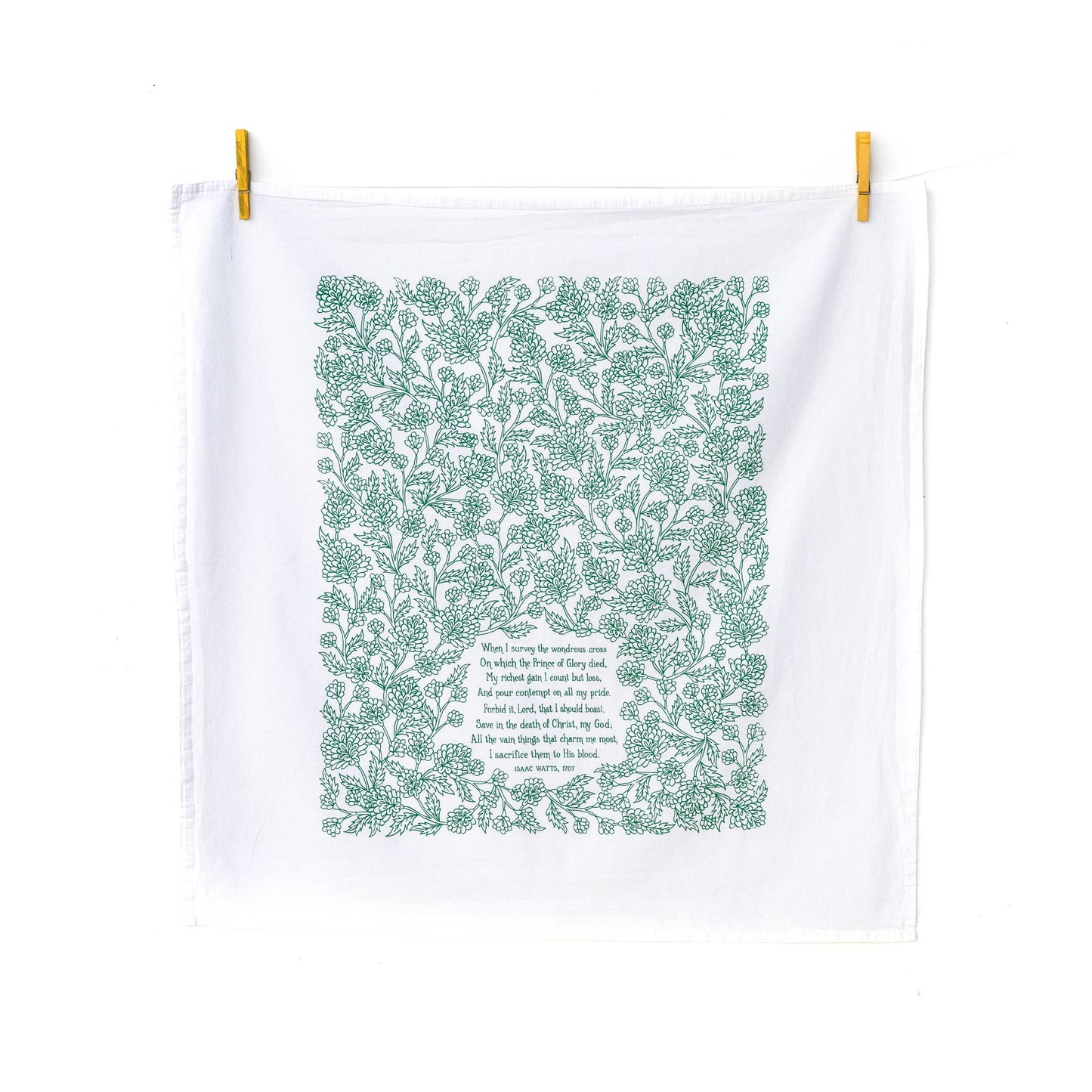 When I Survey the Wondrous Cross Hymn Tea Towel