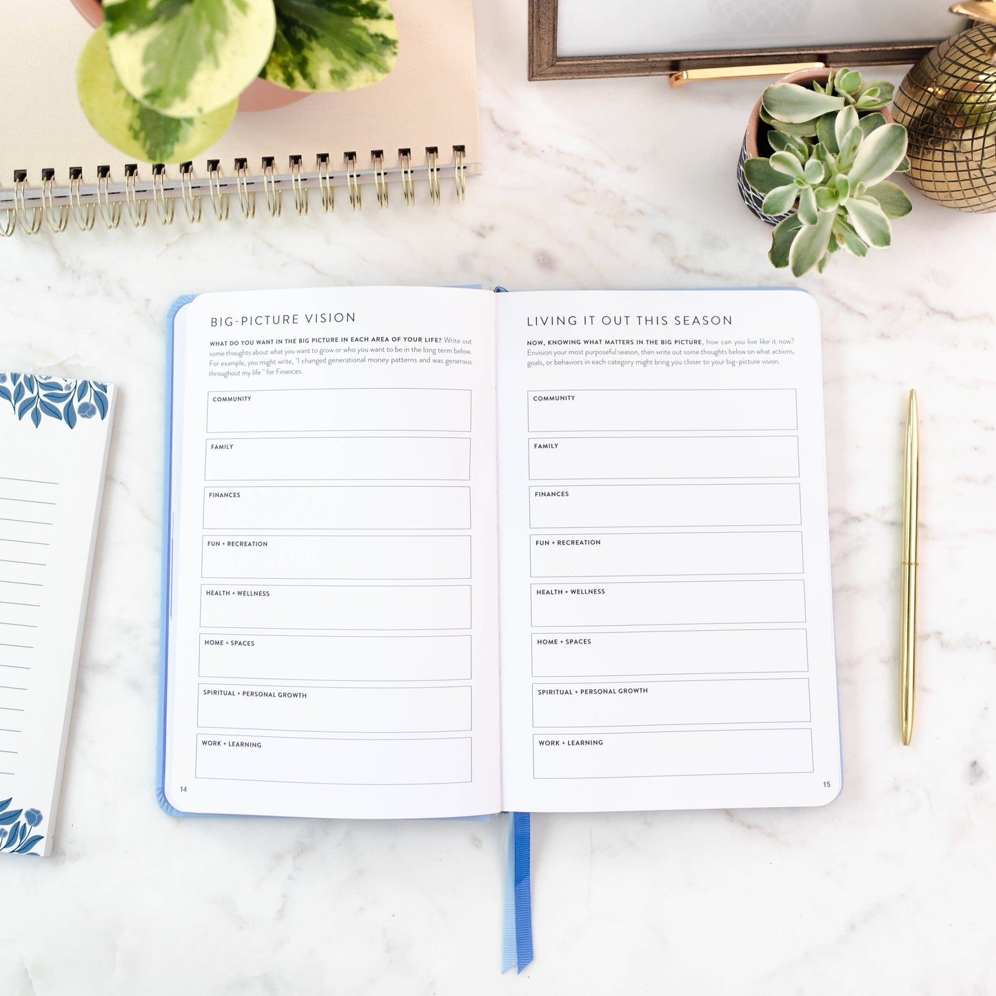 Fresh Start Daily Goal Planner | Hydrangea Casebound