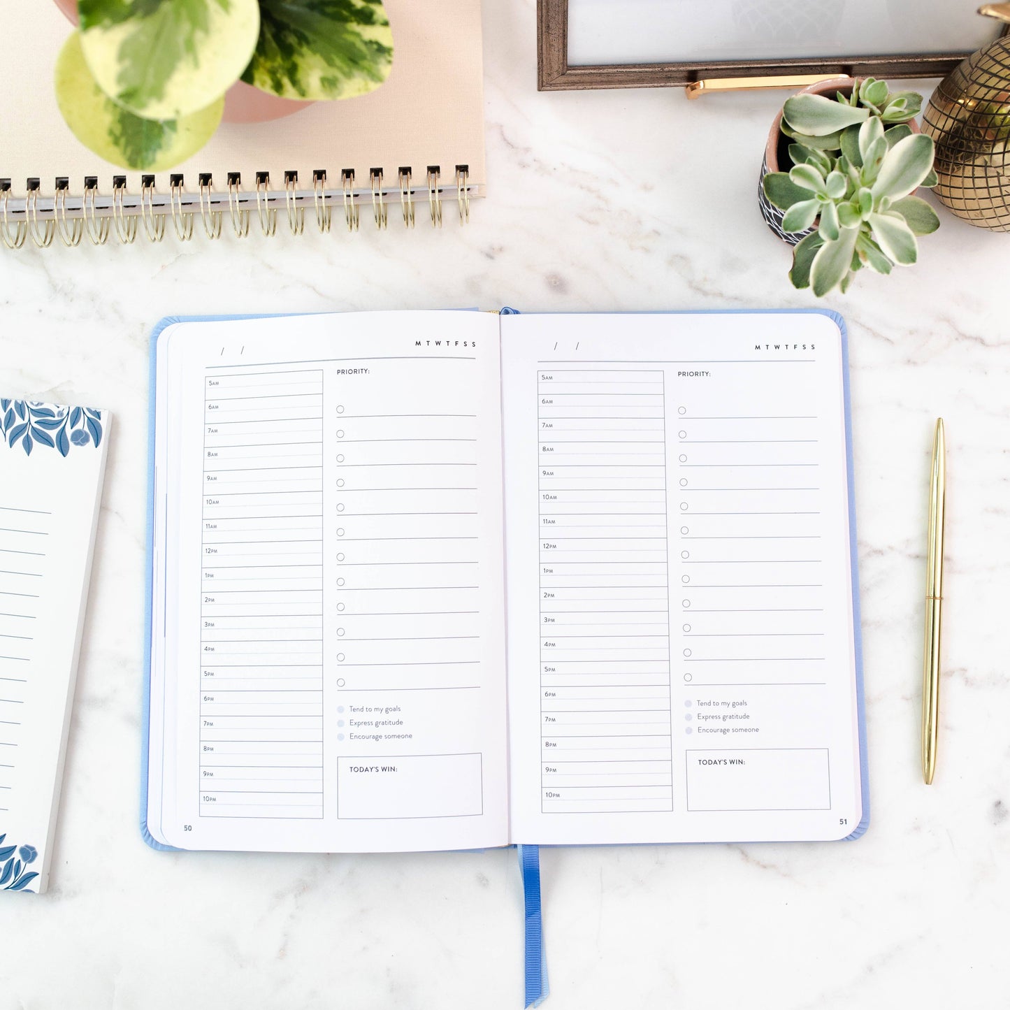 Fresh Start Daily Goal Planner | Hydrangea Casebound