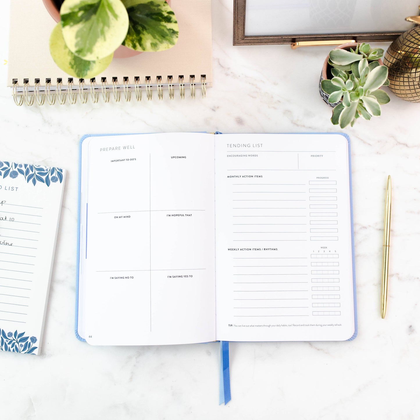 Fresh Start Daily Goal Planner | Hydrangea Casebound