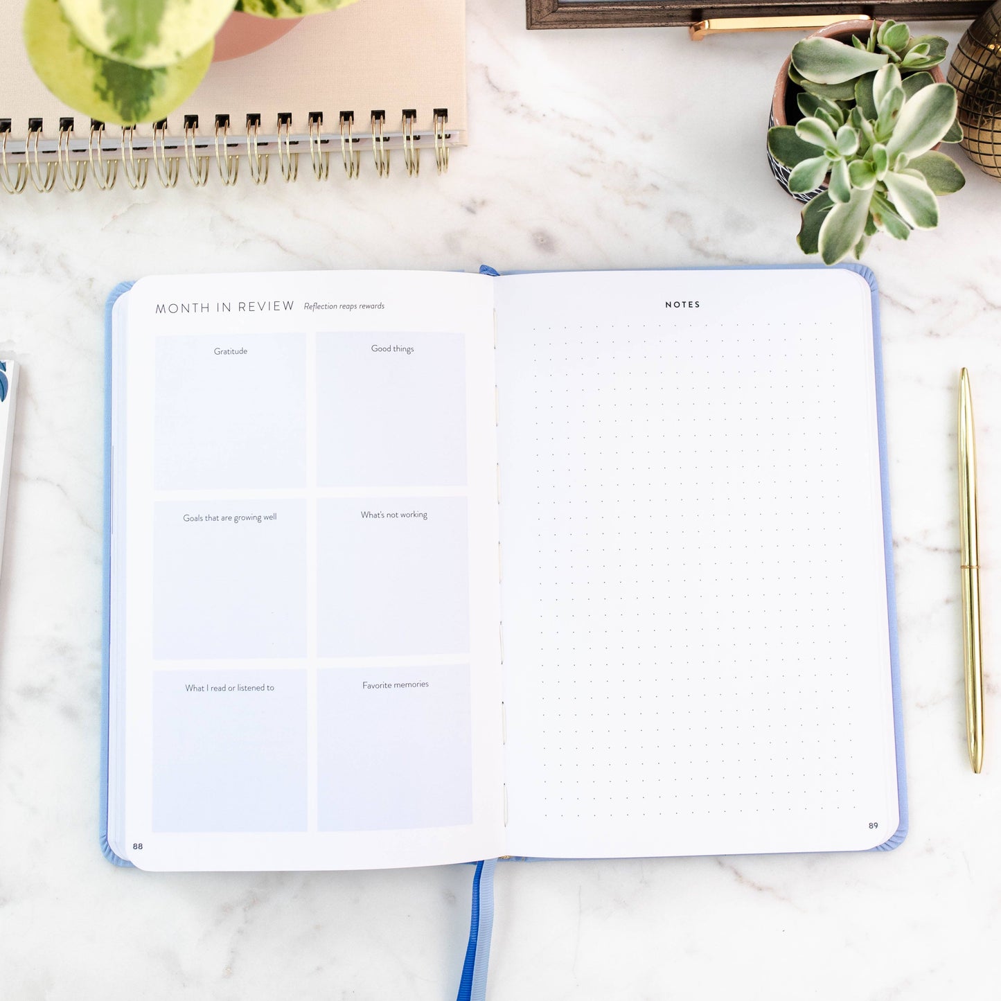 Fresh Start Daily Goal Planner | Hydrangea Casebound