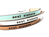 Soul Sisters... engraved leather bracelet