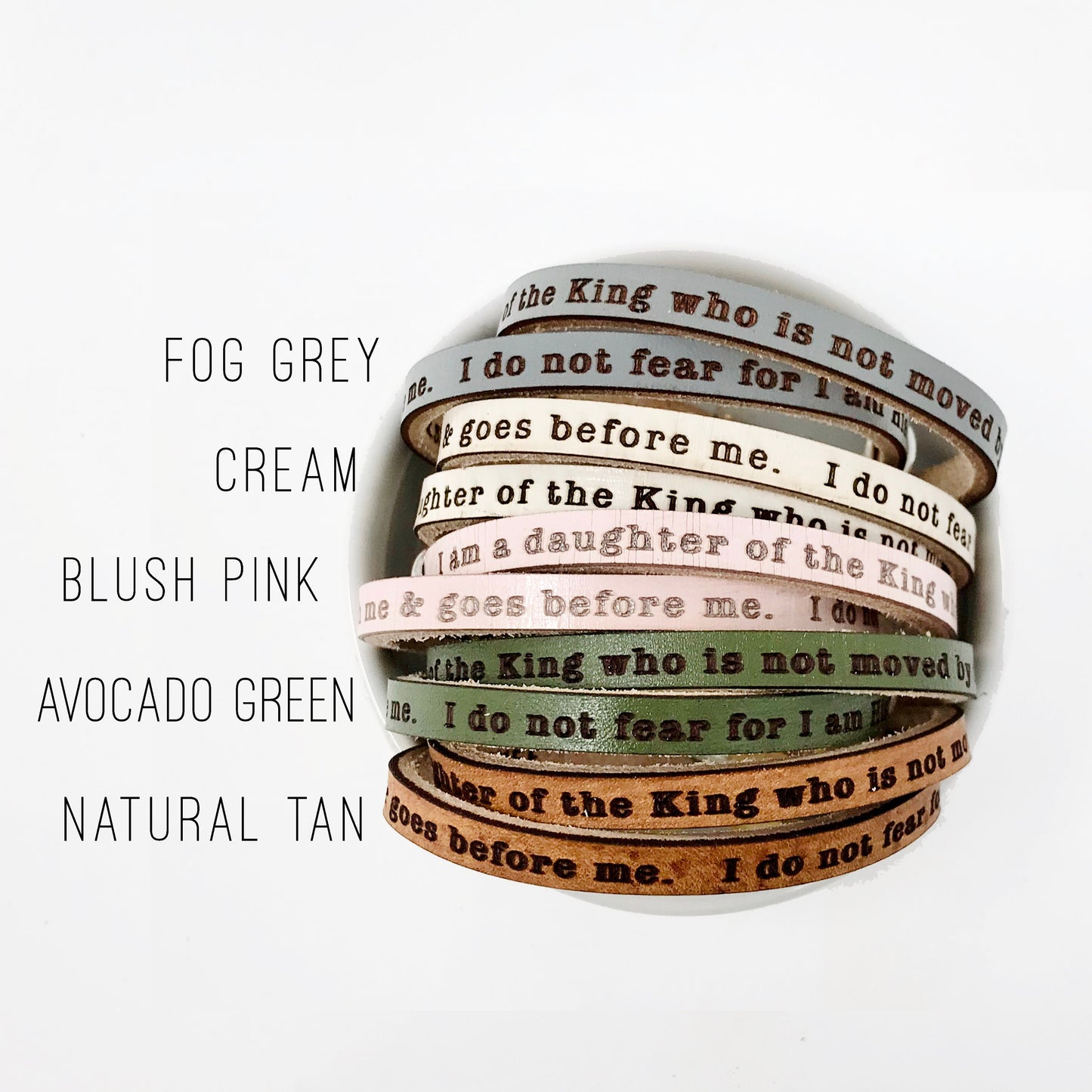 I am a daughter of the King- Leather Wrap Bracelet