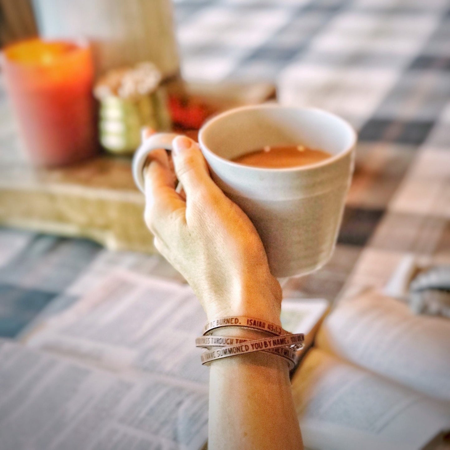 Rooted and established in love...Christian Leather Triple Wrap Prayer Bracelet. Ephesians 3:17-19 Bible Jewelry. Religious Gift for Women.