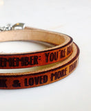 loved more than you'll ever know... A. A. Milne Double wrap bracelet