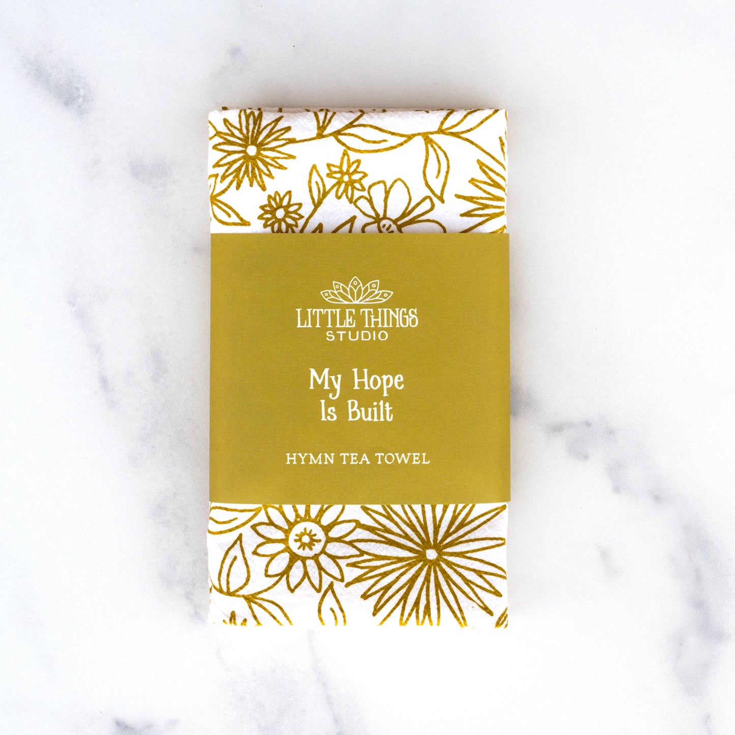 My Hope Is Built Hymn Tea Towel — 24"x20"