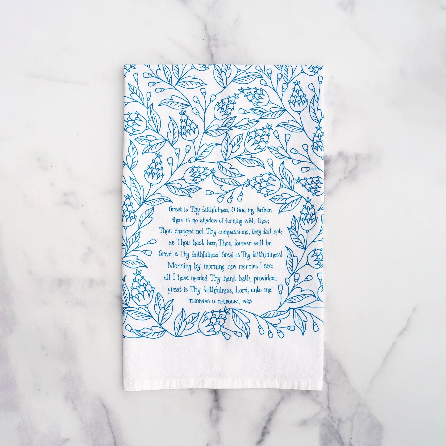 Great Is Thy Faithfulness Hymn Tea Towel – 24"x20"