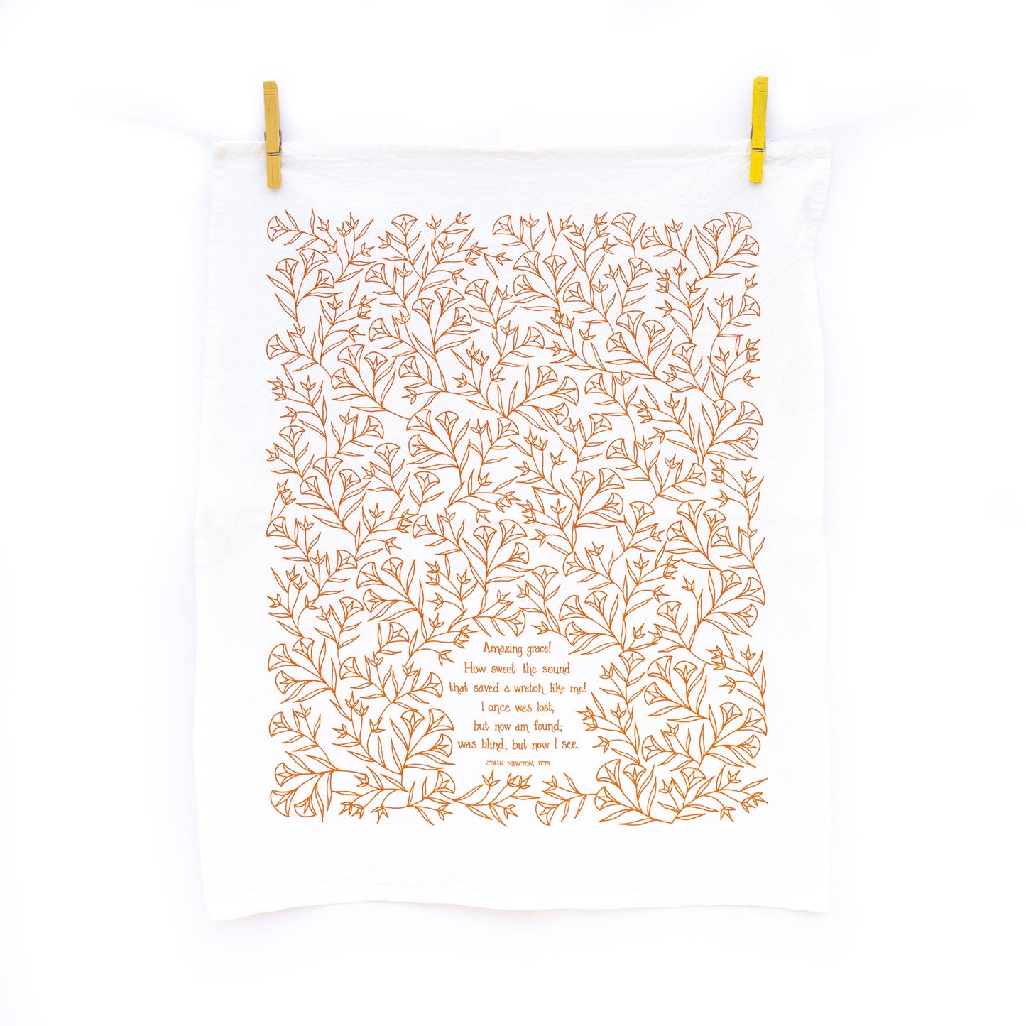 Amazing Grace Hymn Tea Towel — 24"x20"