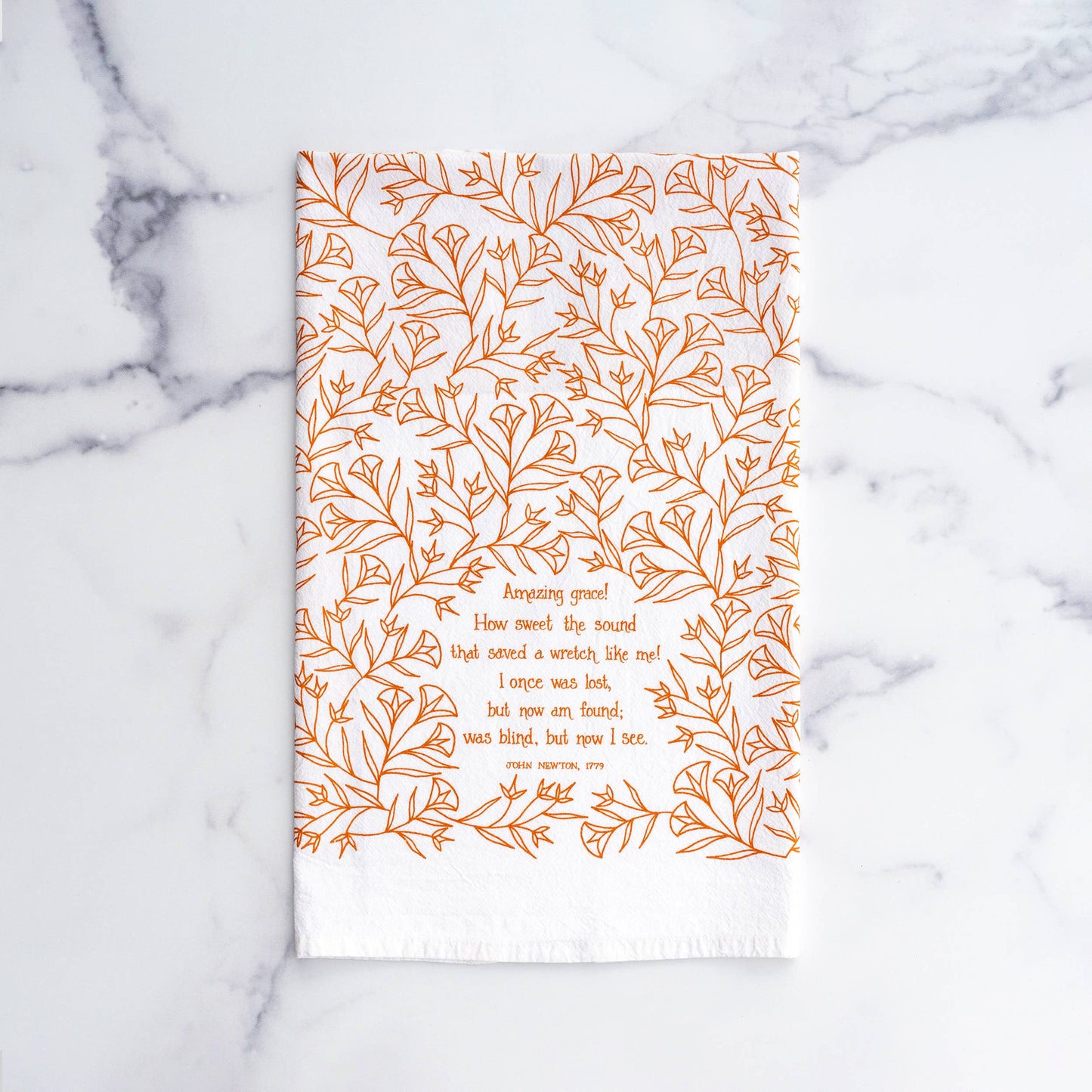 Amazing Grace Hymn Tea Towel — 24"x20"