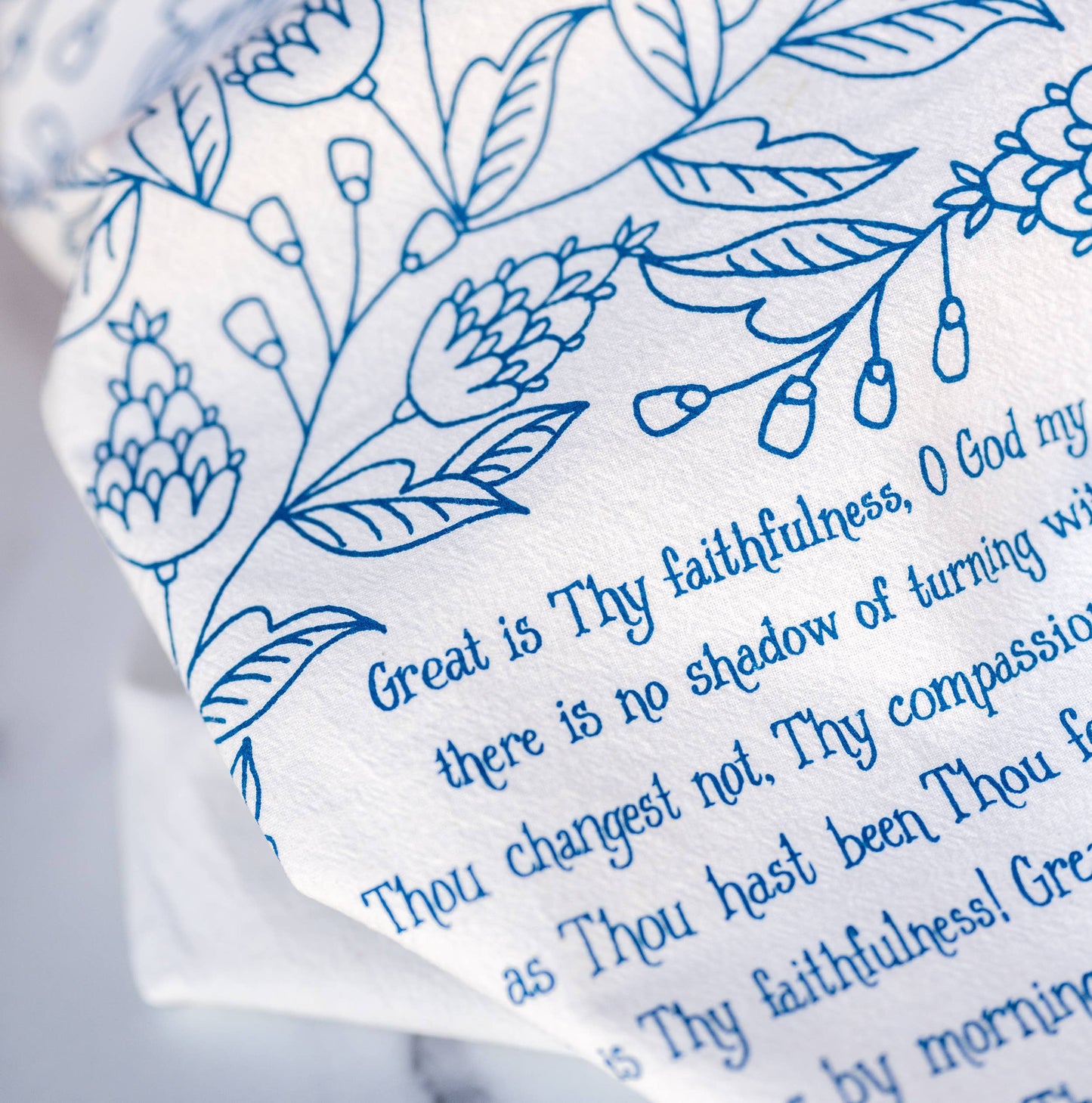 Great Is Thy Faithfulness Hymn Tea Towel – 24"x20"