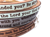 Be Strong and Courageous... Joshua 1:9 double wrap bracelet