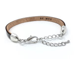be courageous engraved leather bracelet