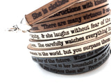 Proverbs 31:25-29...Daily Reminder Leather triple wrap bracelet