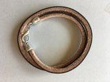 Philippians 4:8...Daily Reminder Leather triple wrap bracelet