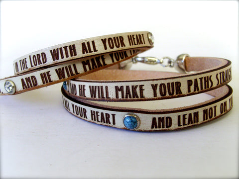 Trust in the Lord... Proverbs 3:5-6 bracelet