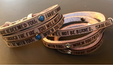 I have redeemed you.... Isaiah 43:1-2  Daily Reminder Leather wrap bracelet
