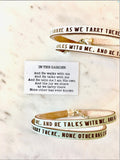 In the Garden...Daily Reminder Leather wrap bracelet