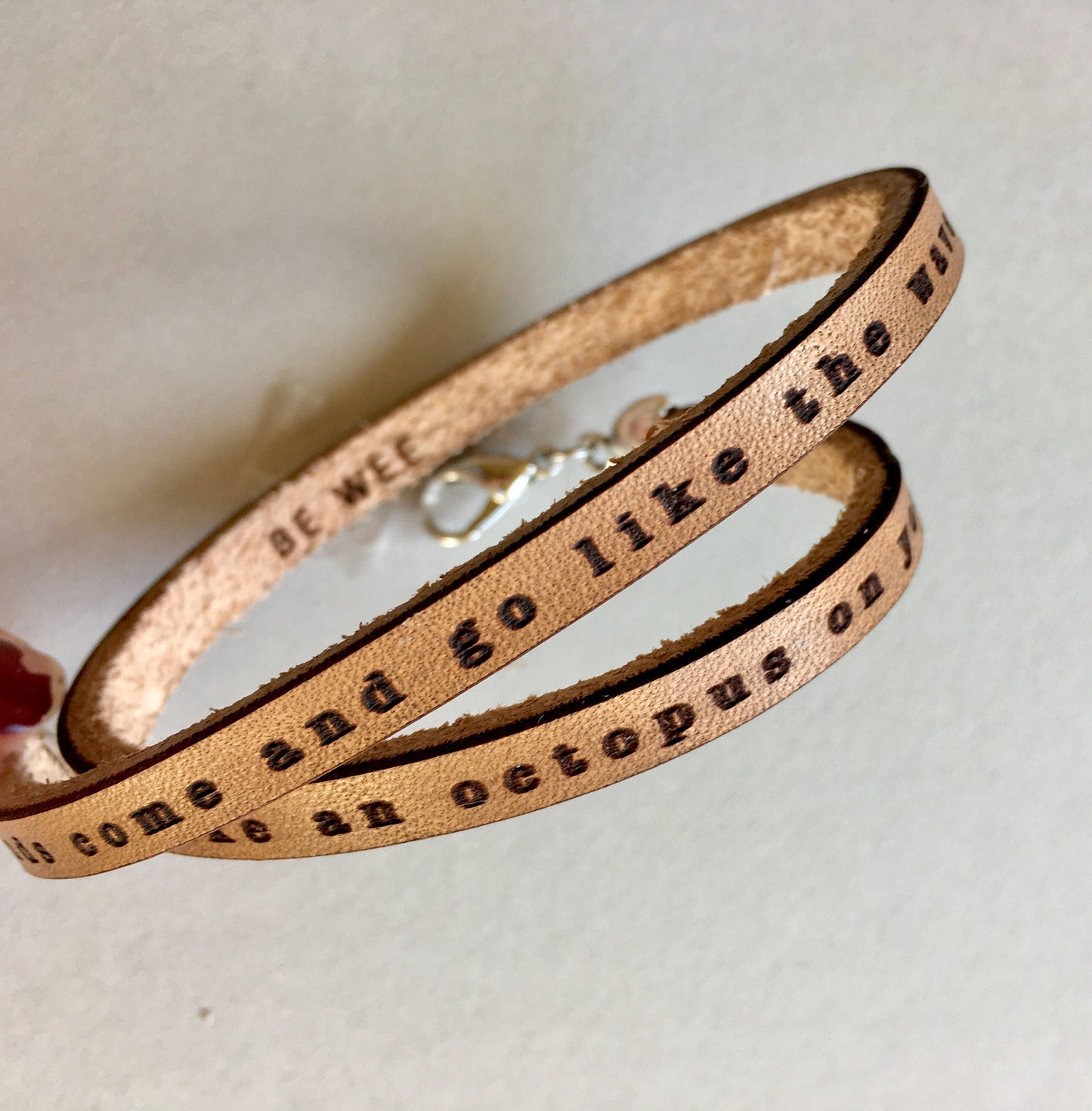 True Friends are like an Octopus Leather Friendship bracelet