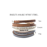 Perhaps this is the moment... Christmas present for Teen, Daughter, Wife, Mom. Leather Wrap Bracelet. Christian Jewelry, Religious Gift Her