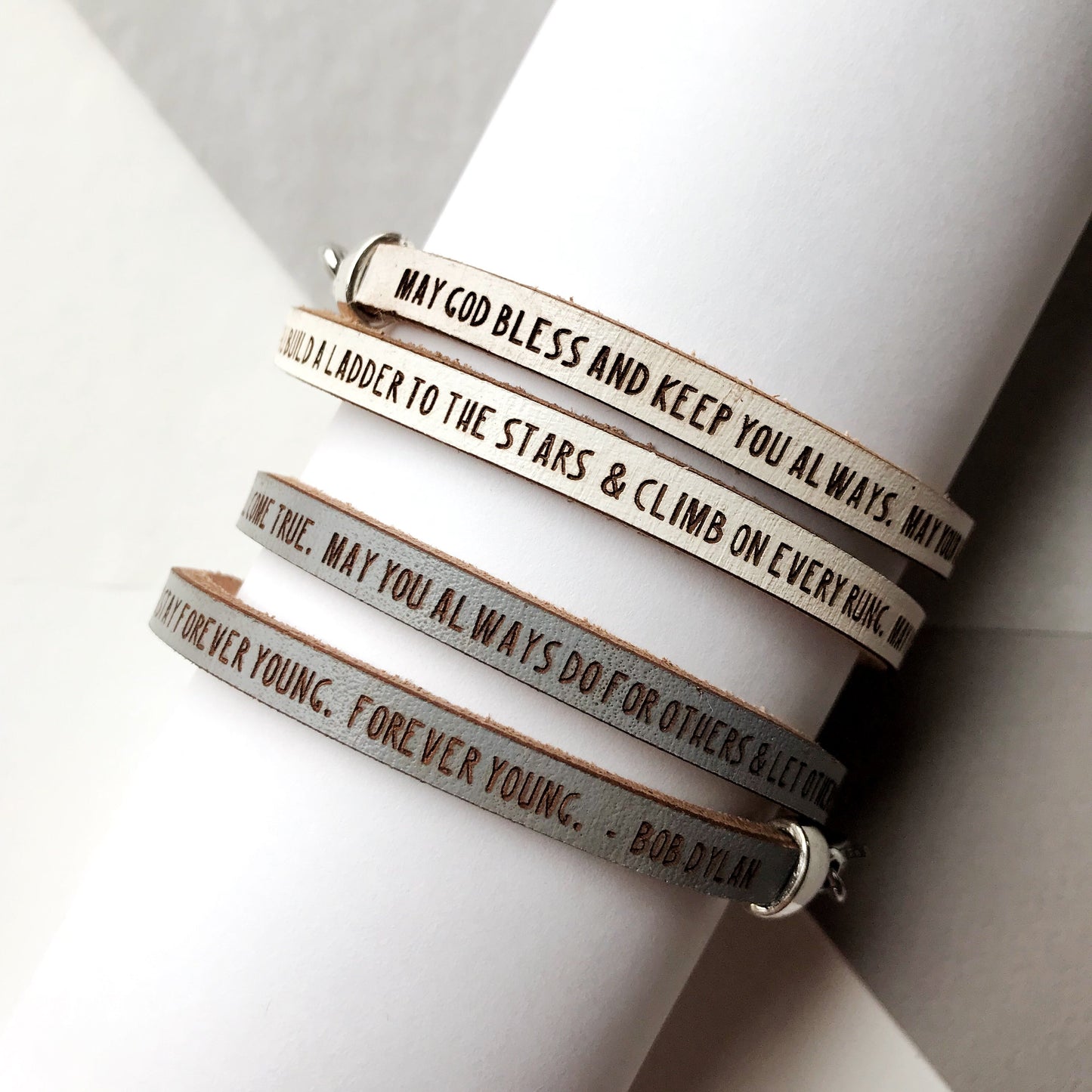 Forever Young... Bob Dylan Quote bracelet