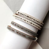 Forever Young... Bob Dylan Quote Daily Reminder Leather wrap bracelet Gift for her, encouraging jewelry, Graduation, daughter friend present