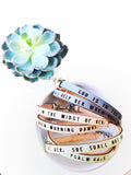 God is in the midst of her... Psalm 46:5 Daily Reminder Leather Wrap Bracelet Gift for Her Women Encouraging Religious Christian Jewelry