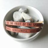 fruit of the Spirit- Galatians 5:22-23 Daily Reminder Leather Wrap Bracelet Gift for Women  Religious Christian Jewelry Gift for Her Women