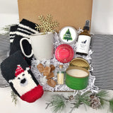 Holiday Gift Box for Her. Cozy socks and Tea Care Package