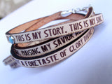 This is My Story, This is My Song.... Daily Reminder Leather wrap bracelet