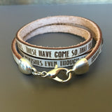 Refined by fire...1 Peter 1:6-7 Daily Reminder Leather wrap bracelet